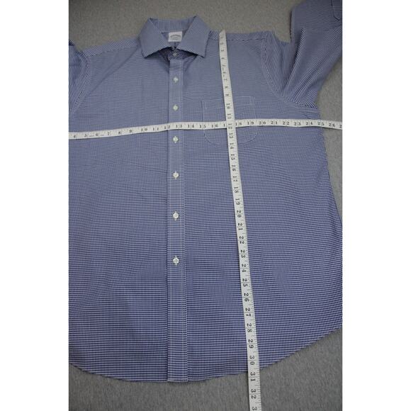 Brooks Brothers Shirt Mens 17 34/35 Regent Fit Long Sleeve 100% Cotton Non-Iron - Picture 7 of 7